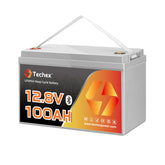 Techex 12V 100Ah LiFePO4 Battery Bluetooth, 100A BMS, Group 31, Low Temp Cut Off, Deep Cycle for Trolling Motor, Boat, RV, Solar, Camping, Off Grid