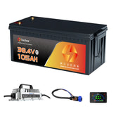 Techex 36V Lithium Golf Cart Battery 105Ah, 200A BMS, Bluetooth/LCD Display, with 43.8V 25A Charger, Low Temp Cut Off, Max 7.68kW Power Output for EZ GO, Club Car, Yamaha Golf Cart